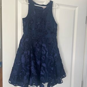 Nanette Lepore Navy Floral Kids Dress NWT Size M
